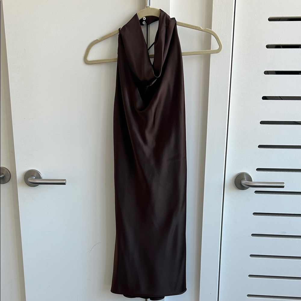 Zara Chocolate Backless Dress